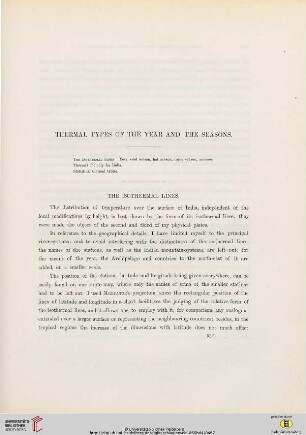 Thermal Types of the Year and the Seasons
