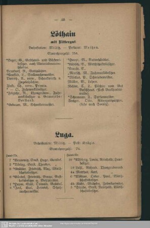 Löthain mit Rittergut