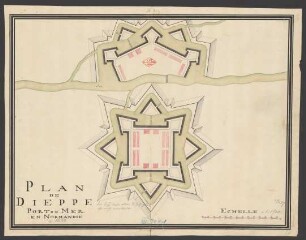 Plan de Dieppe port de Mer en Normandie