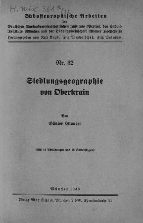 Siedlungsgeographie von Oberkrain