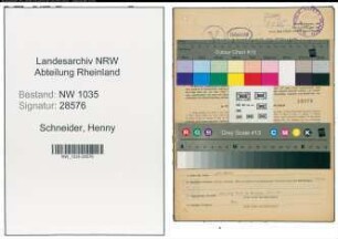 Entnazifizierung Henny Schneider , geb. 08.07.1913 (Sekretaerin)