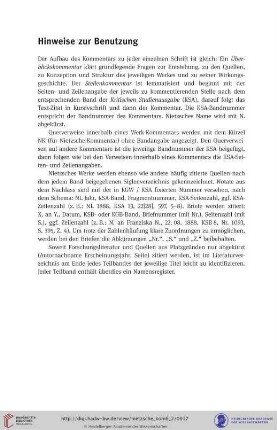 Hinweise zur Benutzung