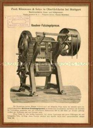 Revolver-Falzziegelpresse