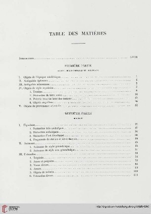 Table des Matières