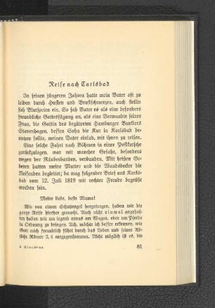 Reise nach Carlsbad