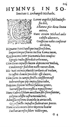 Hymnvs In Solennitate S. Archangeli Michaelis.