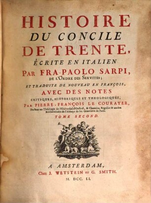 Histoire Du Concile De Trente, 2
