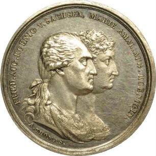 König Friedrich August I. - Goldene Hochzeit mit Königin Maria Amalie Auguste