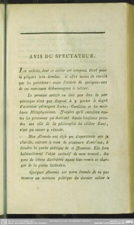 Avis Du Spectateur