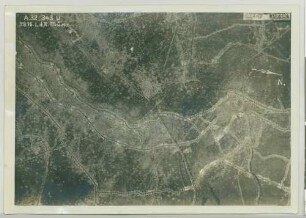 Foto der Stellungen nordwestlich von Serre-lès-Puisieux (Luftbild)