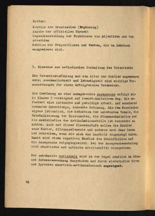 3. Hinweise zur methodischen Gestaltung des Unterrichts