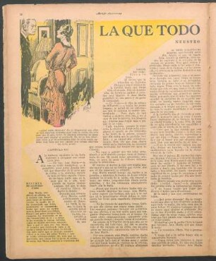 La que todo lo dió : Nuestro folletín