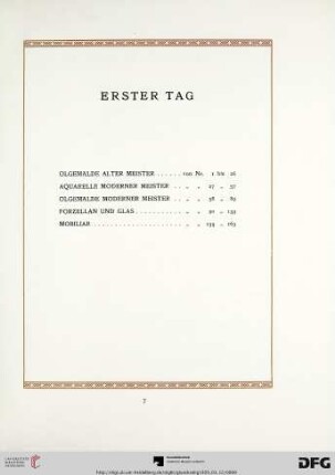 Erster Tag (Nr. 1-163)