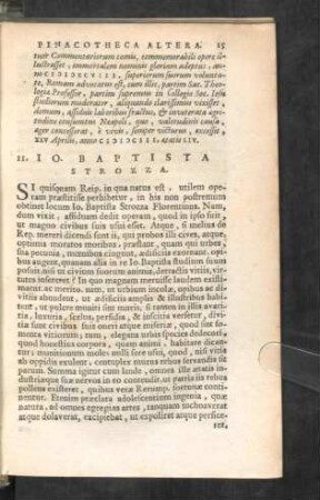 II. Io. Baptista Strozza.