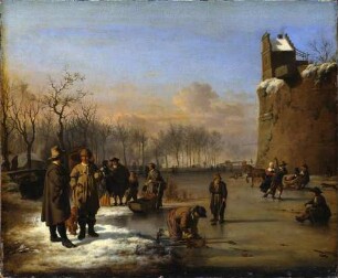 Eisbelustigung auf dem Stadtgraben