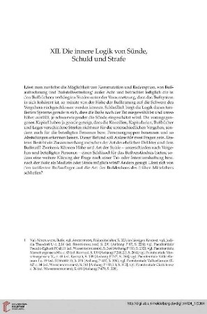 XII. Die innere Logik von Sünde, Schuld und Strafe