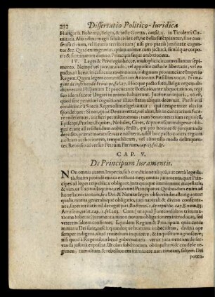 Cap. V. De Principum Iuramentis.
