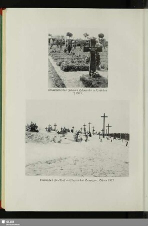 Litauischer Friedhof in Slapeni bei Smorgon. Ostern 1917
