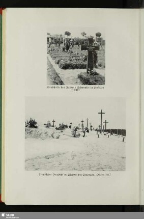 Litauischer Friedhof in Slapeni bei Smorgon. Ostern 1917