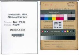 Entnazifizierung Franz Dalstein, geb. 20.02.1898 (Handwerker)