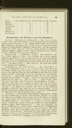 Antiquitäten und Novitäten aus dem Schulleben