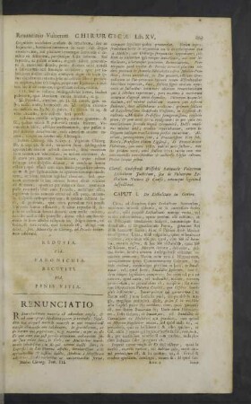 Renunciatio.