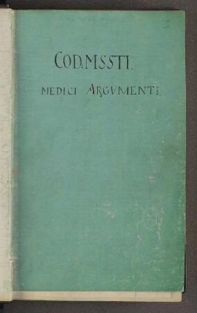 Cod: Mssti Medici Argvmenti.
