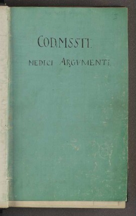 Cod: Mssti Medici Argvmenti.