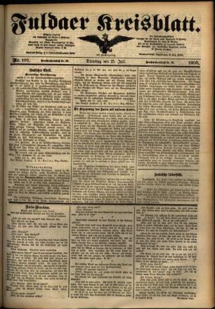 Ausgabe vom Dienstag, den 25. Juli 1905.