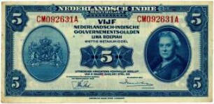 Geldschein, 5 Gulden, 2.3.1943