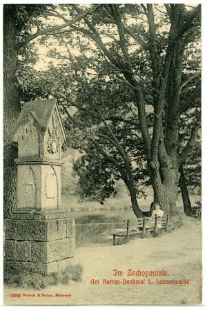 Lichtenwalde. Harrasdenkmal im Zschopautal