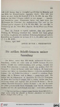 10: Die antiken Schrift-Gemmen meiner Sammlung