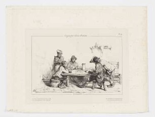 Kartenspieler, Blatt 19 der Folge "Croquis par divers artistes"