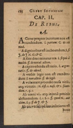 Cap. II. De Rebus.