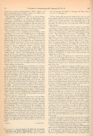 747-749 [Rezension] Fee, Gordon D., Papyrus Bodmer II (P66)