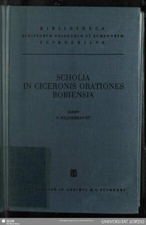 Scholia in Ciceronis orationes Bobiensia