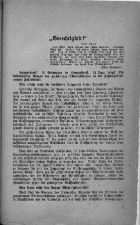 "Gerechtigkeit!"