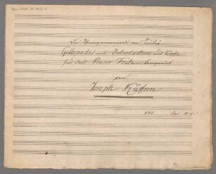 Die Rheinpromenade am Lurley, pf, C-Dur - BSB Mus.Schott.Ha 4496-3 : [title page] Die Rheinpromenade am Lurleӱ // Gallopade mit Introduction und Coda // für das Piano Forte komponirt // von // Joseph Küffner
