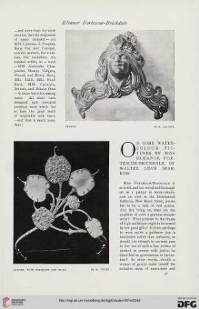 23: On some water-colour pictures by Miss Eleanor Fortescue-Brickdale