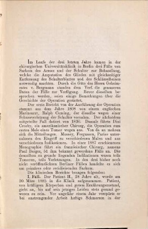 Über einige Fälle von Schulterexstirpation : Inaug.-Diss.