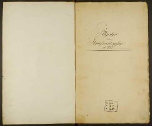 Korrespondensregister für die Strafrechtspflege: Oktober 1854 - September 1855