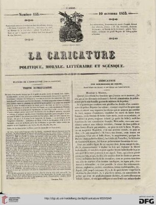 Numéro 153 (10 Octobre 1833)
