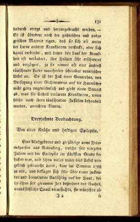 Dreyzehnte Beobachtung.