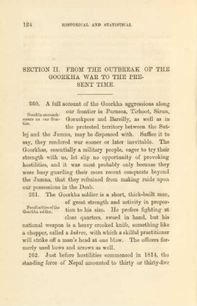 Section II. From the outbreak of the Goorkha War to the present time