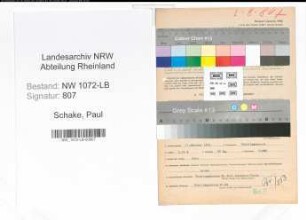 Entnazifizierung Paul Schake , geb. 11.10.1899 (Schuhmacher)