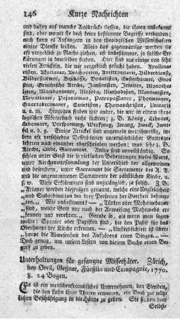 Unterhaltungen für gefangene Missethäter.