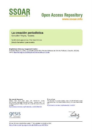 La creación periodística