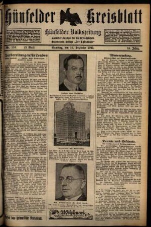 Dritte Ausgabe vom Samstag, den 21. Dezember 1929.