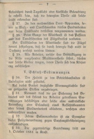 V. Schluß-Bestimmungen.