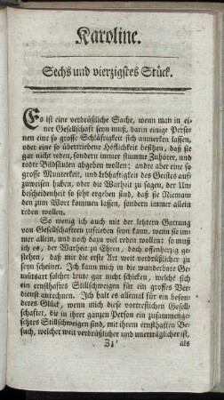Sechs und vierzigstes Stück.